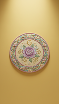 Embroidered Enchanted Garden Medallion