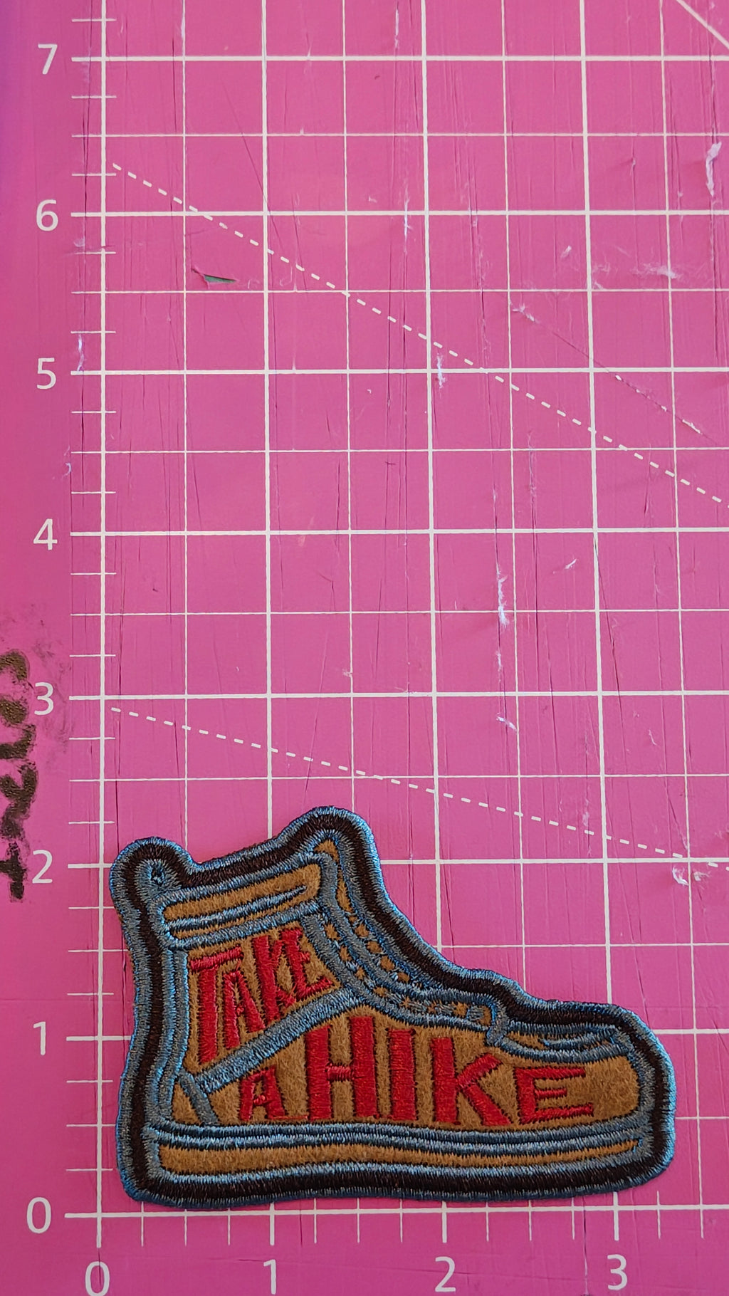 Premium Ready Made Take A Hike Shoe  Felt Patch