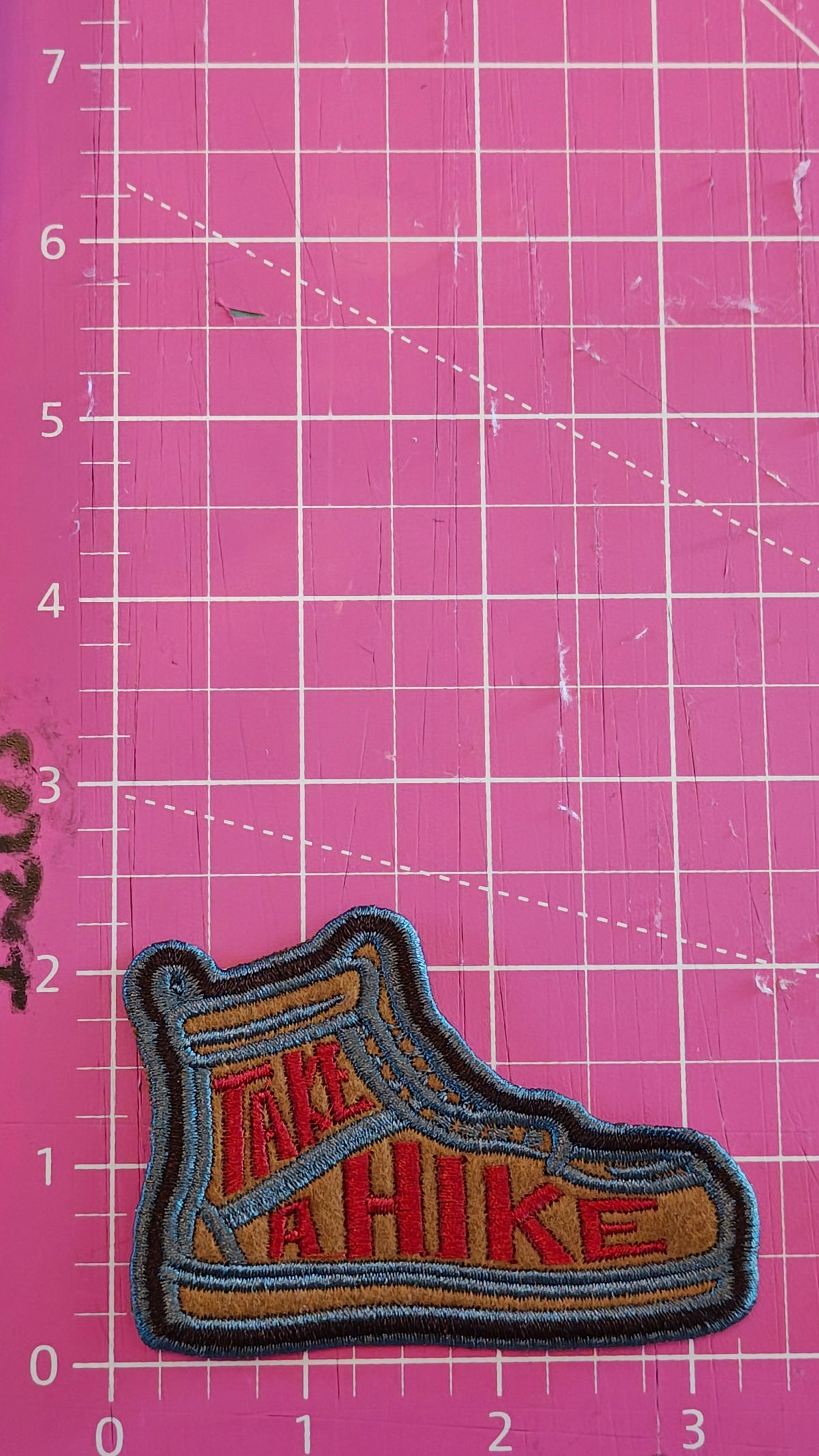 Premium Ready Made Take A Hike Shoe  Felt Patch
