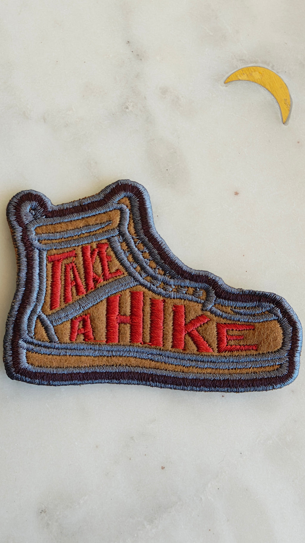 Premium Ready Made Take A Hike Shoe  Felt Patch